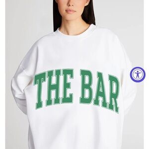 The Bar varsity sweatshirt - white and green size L